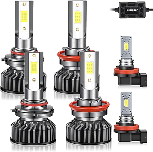 Miniatura 1 de BRIUPPER Compatible con bombillas LED Toyota Camry 4RUNNER (2010-2020), bombillas LED H11 9005 de haz alto y bajo H16, paquete de 6 bombillas LED