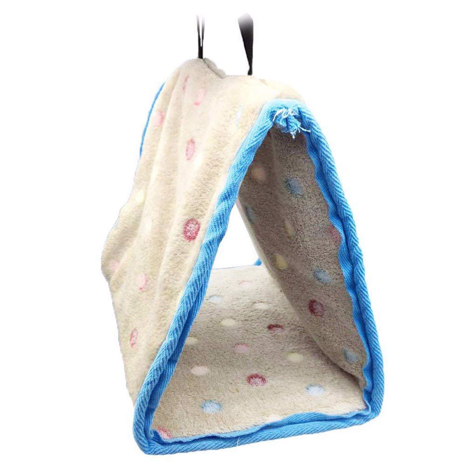 Casa Nido de Pájaro Jaulas de Pájaros Nidos Mascotas Loro Hamaca Cama Colgante de Pájaro Casa de Peluche Cálida de Invierno Nido Jaula Tienda AS,Casa para pájaros(B,L)