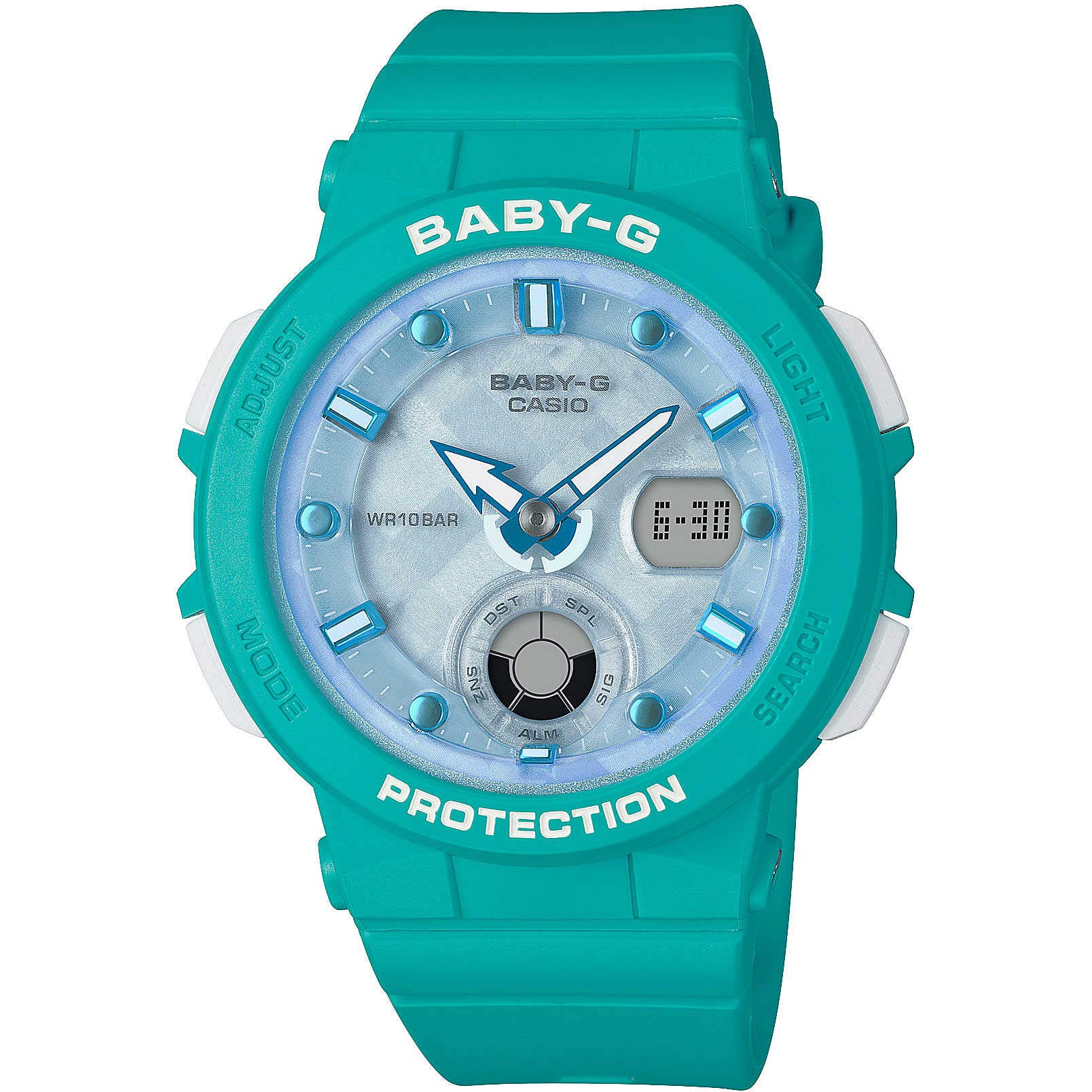 Baby-GCasio Unisex-Adult Quartz Watch, Analog-Digital Display and Resin Strap BGA-250-2AER