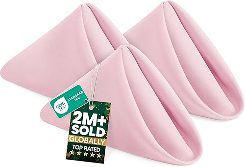 Vista 19 de Utopia Home Servilletas de tela negra (paquete de 12, 20 x 20 pulgadas), servilletas de cena ideales para fiestas, bodas y almuerzos/cenas Negro