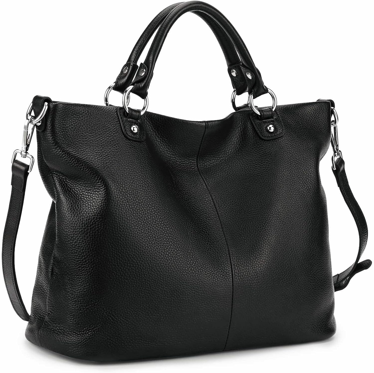 Kattee Women's Soft Genuine Leather Tote Bag, Top Satchel Purses and Handbags
