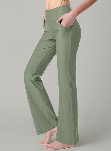 Miniatura 5 de Pantalones de yoga para mujer con bolsillos, cintura alta, pantalones de entrenamiento de yoga para mujer