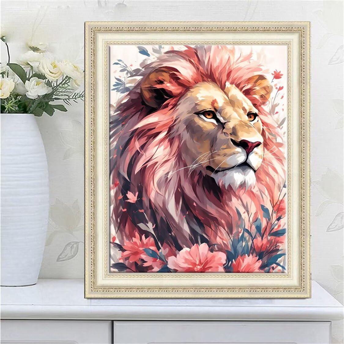 DIY Malarstwo diamentowe 5D, diamentowe zestawy lwa dla dorosłych, sztuka z kryształków górskich, płótno, haft, artykuły rzemieślnicze, dla dzieci i dorosłych, idealna dekoracja ścienna do domu,