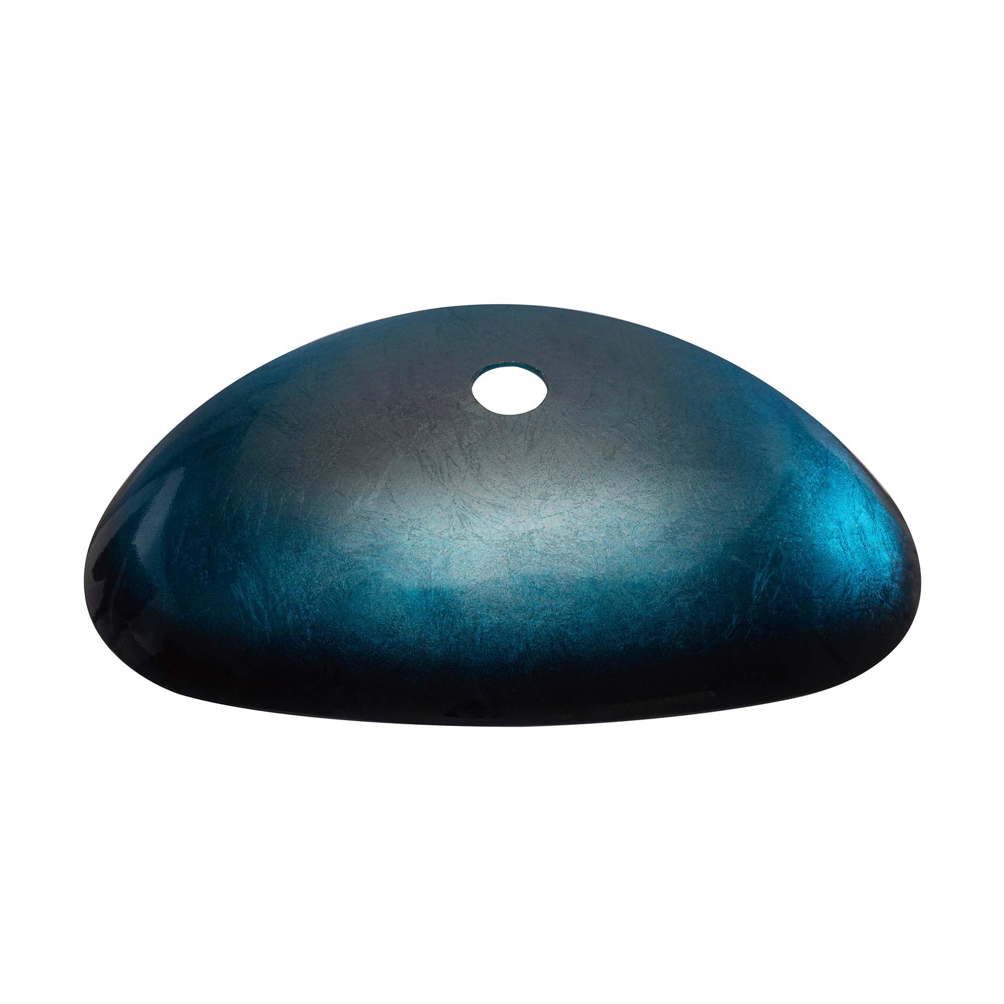 Mai & Mai Lavabo sobre Encimera Lavabo Baño | Ovalado | Vidrio | Azul | 53,5x35,5x16 cm | sin Orificio para Grifo sin Rebosadero | Minerva08