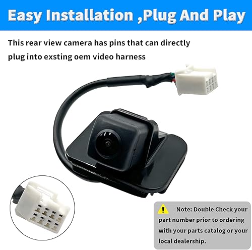 Miniatura 2 de Cámara de respaldo de visión trasera compatible con Honda Accord Sedan 2014-2017, sustituye a 39530-T2A-A21 39530-T2A-A31 39530-T2A-U110-M2