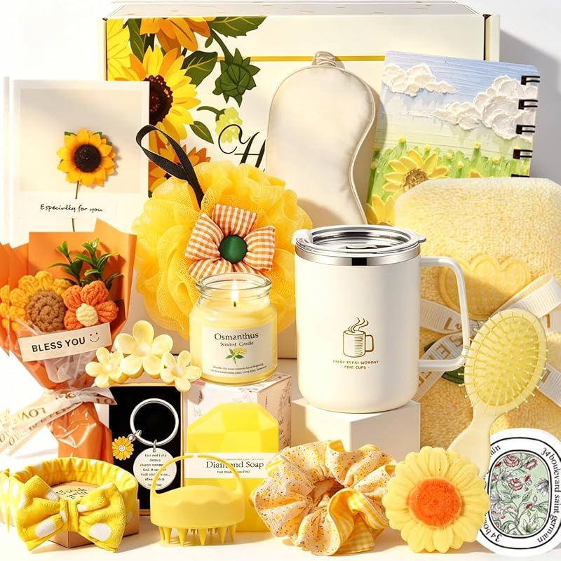 Kit de presentes com tema de girassol LINMAGCO, 18 peças