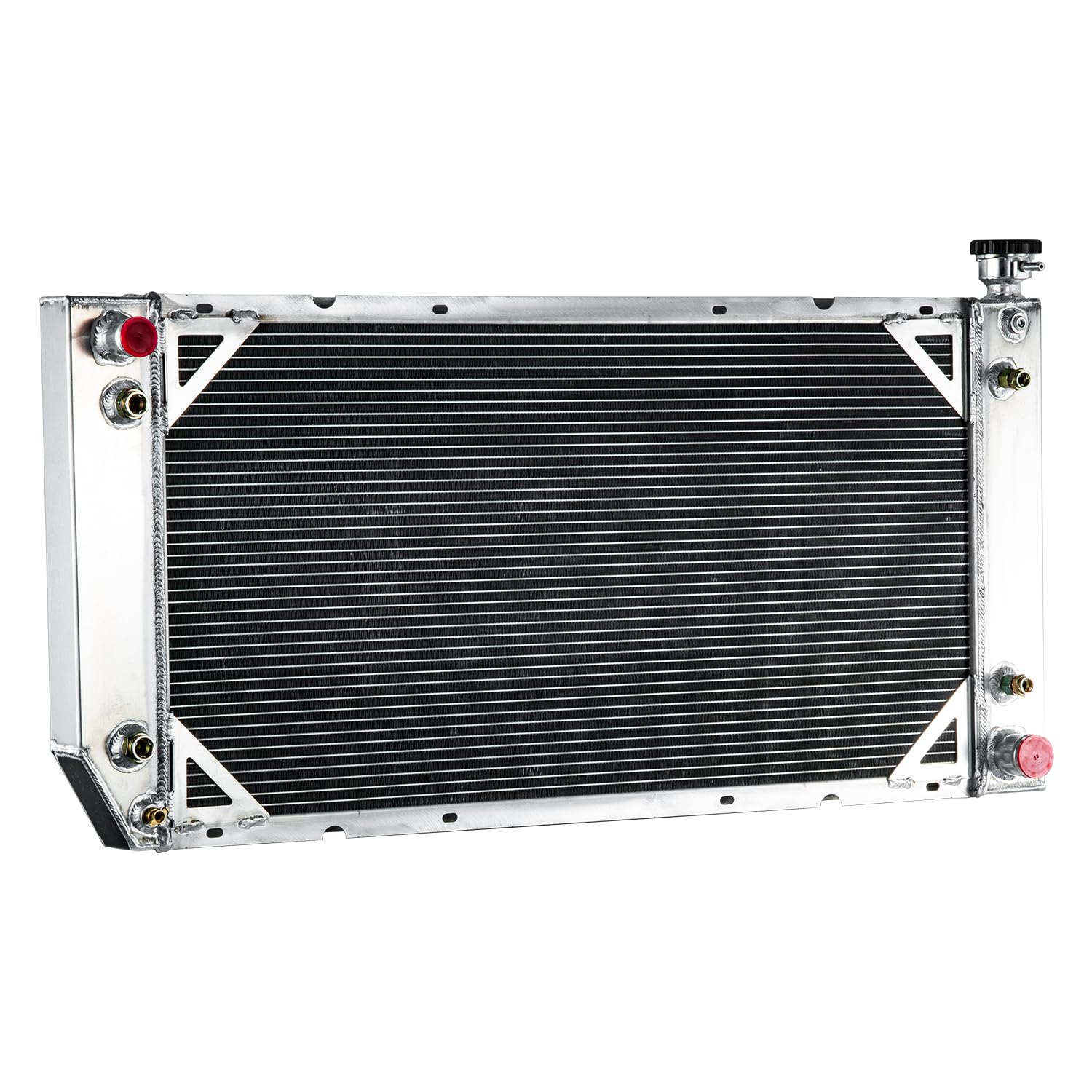 4 ROW ALUMINUM RADIATOR for 1988-2000 CHEVY C/K 1500 2500 3500 TRUCK 5.7L-7.4L, Replacement Radiator, Direct Bolt-On, TIG Welded, 5 YEAR WARRANTY