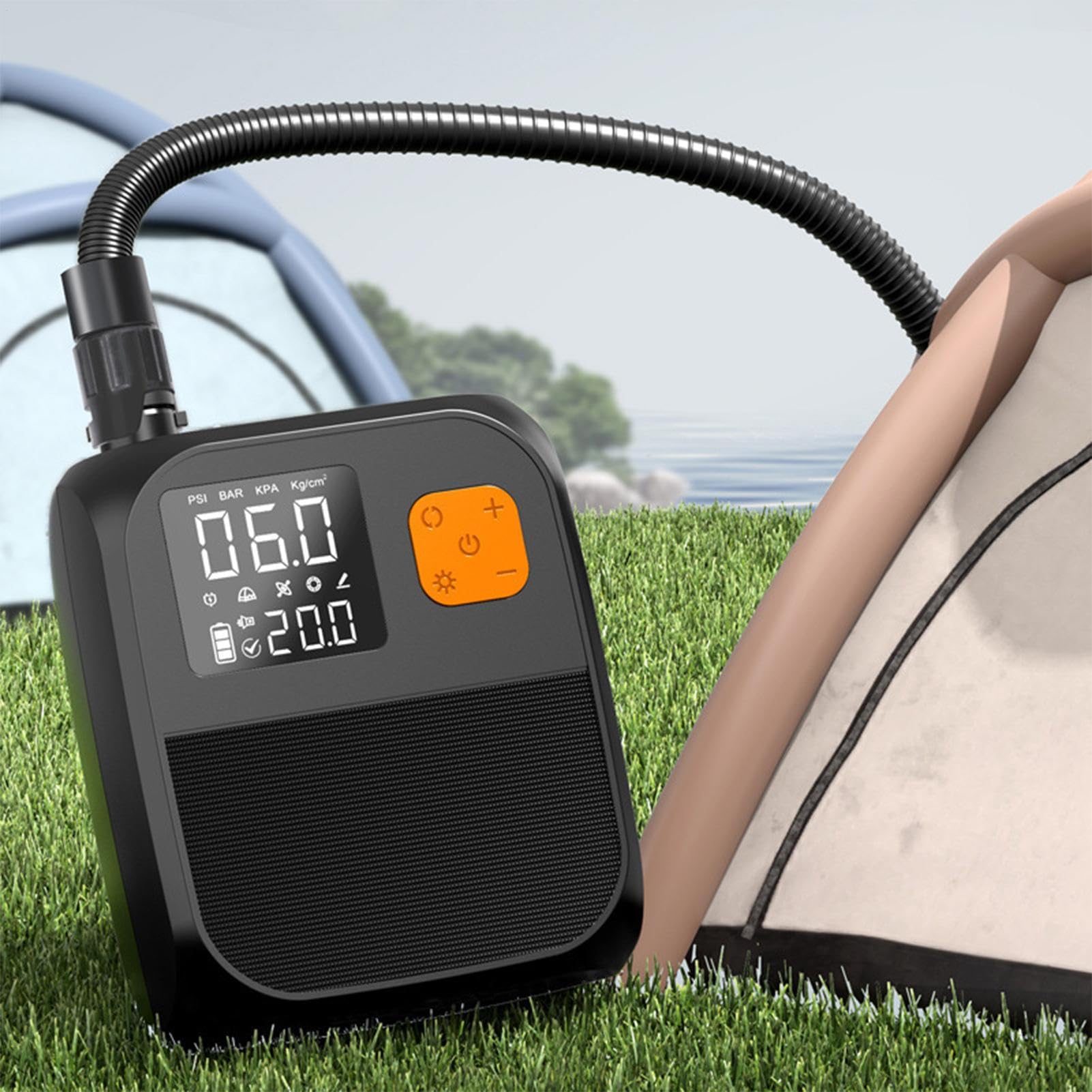 Pompe à air électrique, pompe à paddle - Pompe à air électrique 25 PSI - Compresseur d'air portatif sans fil, pompe électrique, lits de matelas pneumatiques pour le Camping en plein Air