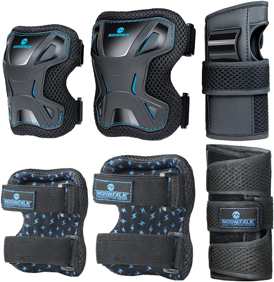 MOUNTALK Knee Pads for Kids/Toddler, Boys and Girls Skate Pads Protective Gear Set with Elbow Pads, Wrist Guards and Knee Pads : Sports & Outdoors