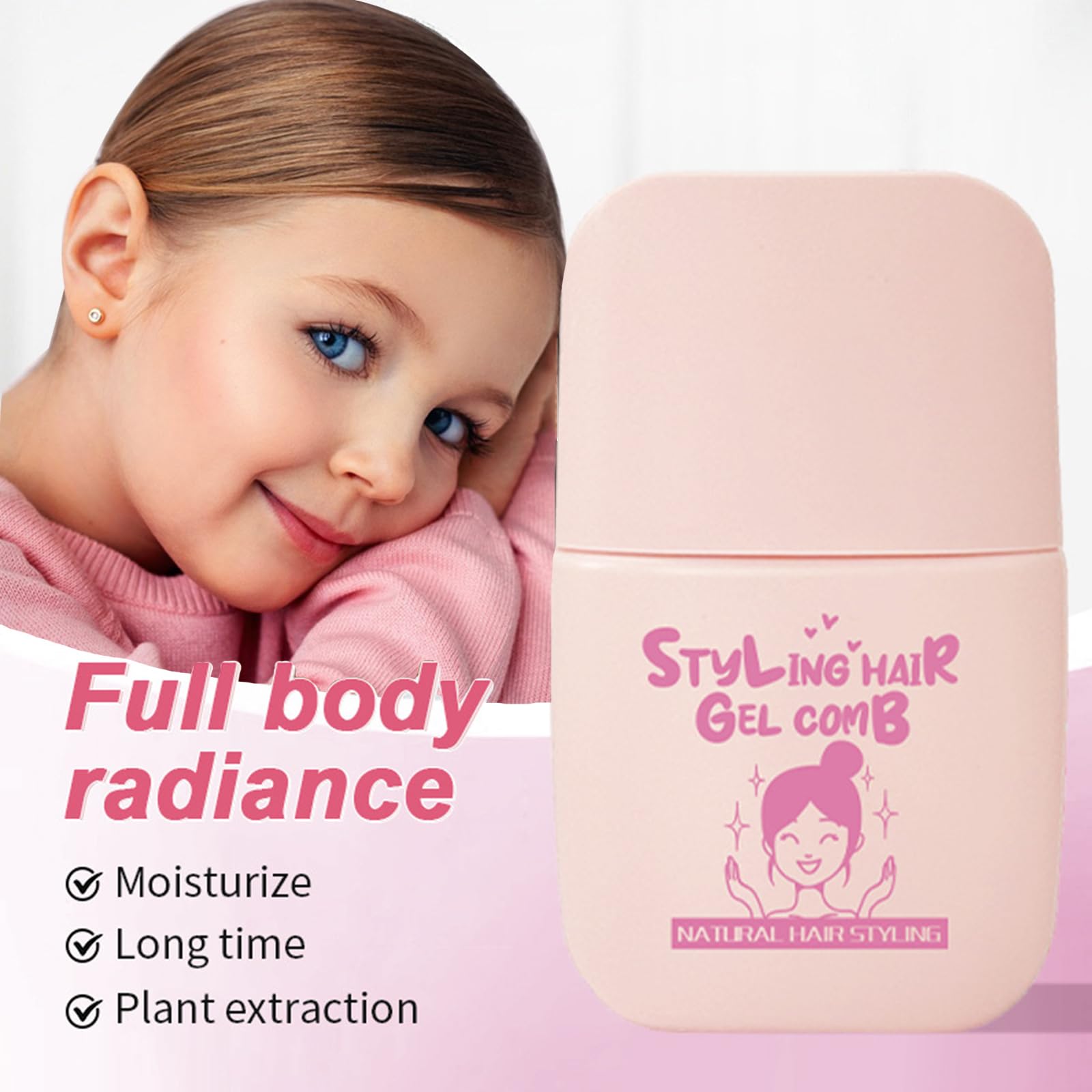 Broken Hair Finishing Stick Gel, Kids Hair Gel, Edge Control for Kids, Long Lasting Frizz Control - Image 2
