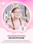 Kids Headphones,BREIS Cat Ear LED Light Up Foldable Bluetooth Headphone for Kids,2 in 1 Wired/Wireless Mode HD Stereo Sound for PC/Phone/iPad/Study/Travel