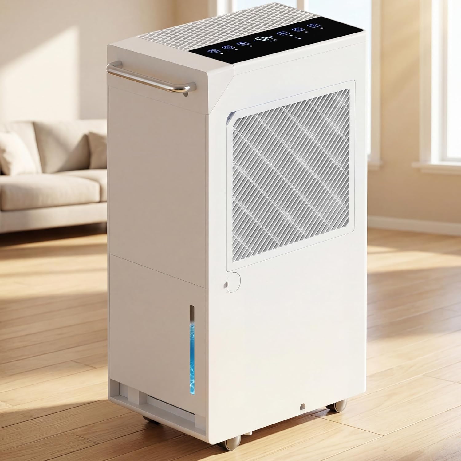 Uthfy 5500 Sq.Ft Dehumidifiers for Home and Basement, Max 100 Pint/Day Dehumidifier with Drain Hose, 24 H Timer & Child Lock, LED Panel, Ultra Quiet, whole house dehumidifiers for home, Bedroom