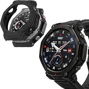 Amazfit T-Rex 3 Pro 48mm Case, Protective Cover, Waterproof, New Design, 3D Right Angle Edge, SpinoArmor, Ultra Thin, PC Material, Full Protection, Easy Installation, Heavy Duty, Shockproof, Fall