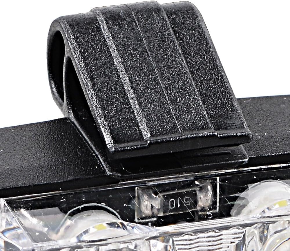 Astra Depot 8X 2-LED White Amber Strobe Light Bar Warning Hazard Emergency Beacon Flashing Waterproof