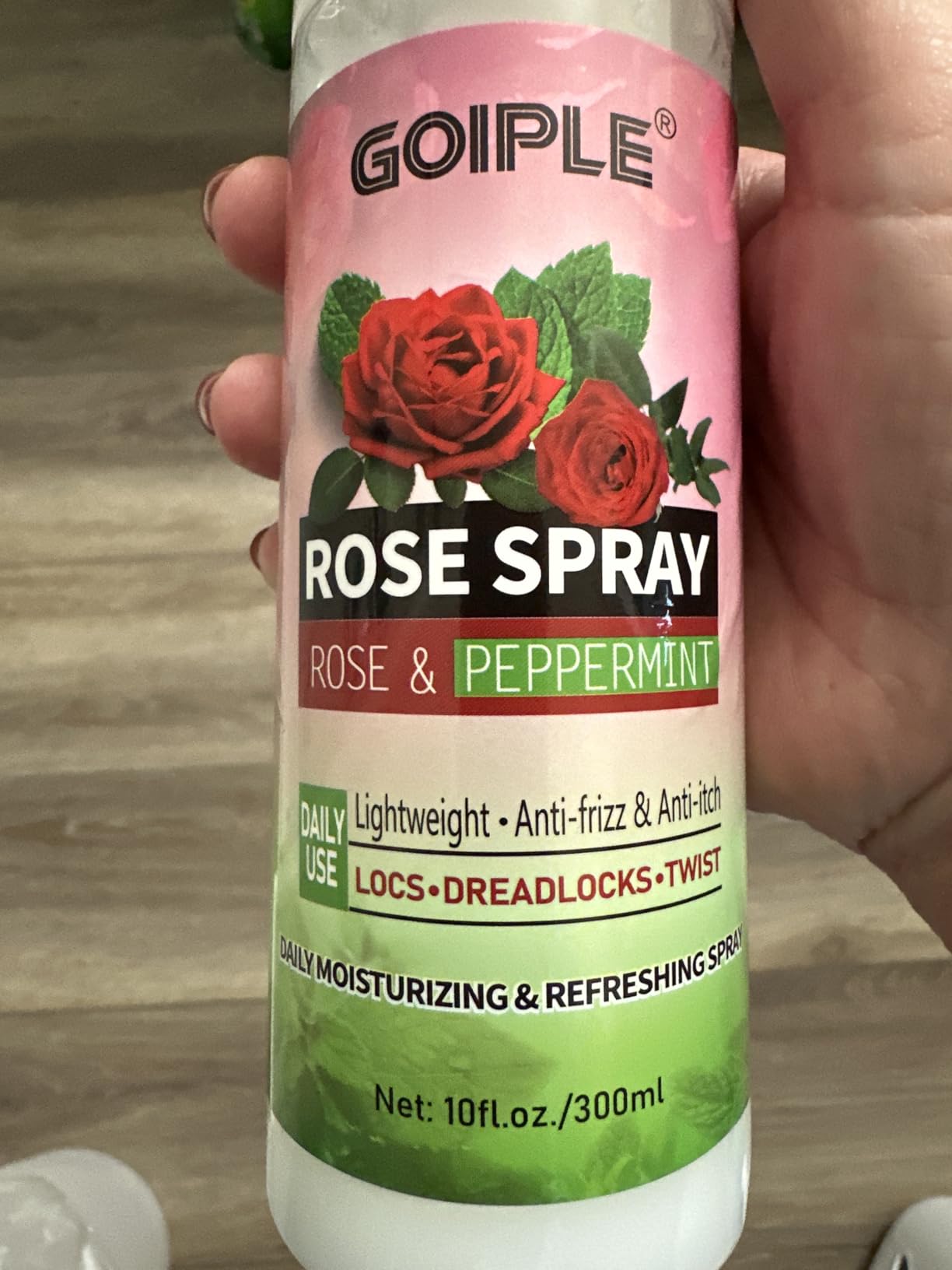 Goiple 2PCS Rose Water for Hair Loc Spray Moisturizing Refreshing for Locs - Rose Water Hair Scalp Moisturizer - Hydrating Dreadlock Moisturizer to Nourish the Scalp Rosewater & Peppermint Spray Prevents Dry