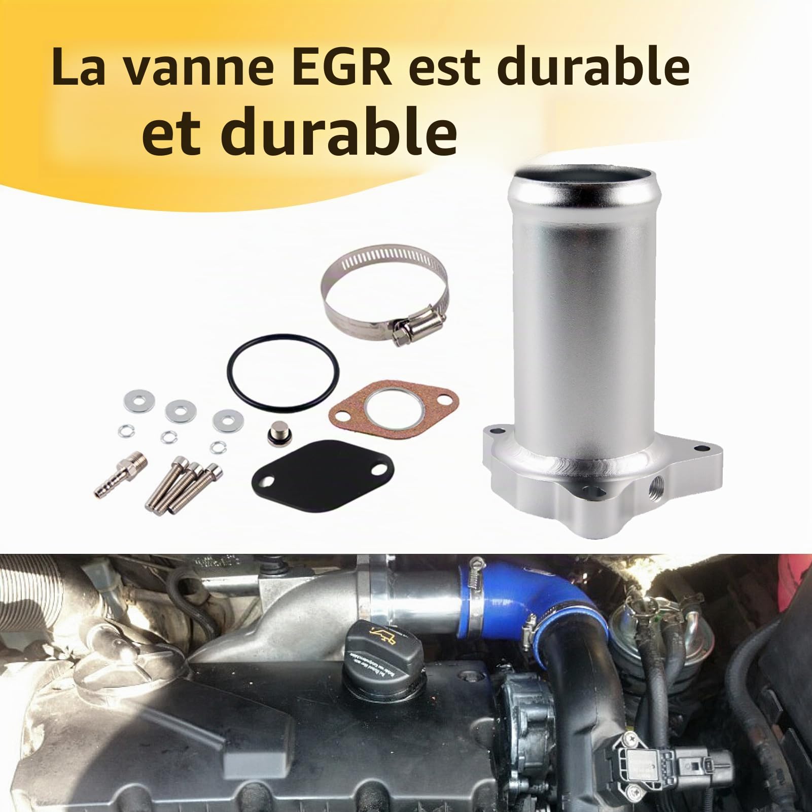 kit suppression vanne egr 1.9 tdi 130/160 CV Diesel, Tuyau De Rechange Pour Valve Egr, Kit Valve Replacement Pipe Aluminium fit for egr delet kit 1.9 tdi 130/160 cv diesel