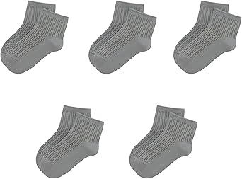 SERISIMPLE Viscose Bamboo Stretch Kids Ankle School Kids Crew Socks Breathable Boy Girl 5 Pairs