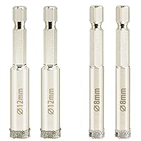 Vista 1 de Sierra perforadora de diamante de 1/2 pulgada + broca de diamante de 5/16 pulgadas para vidrio, azulejos de porcelana, maceta de cerámica, piedra