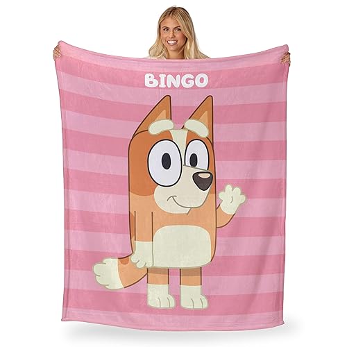 Miniatura 3 de Northwest Bluey - Manta de seda táctil, 50 x 60 pulgadas, Roll Call Bingo