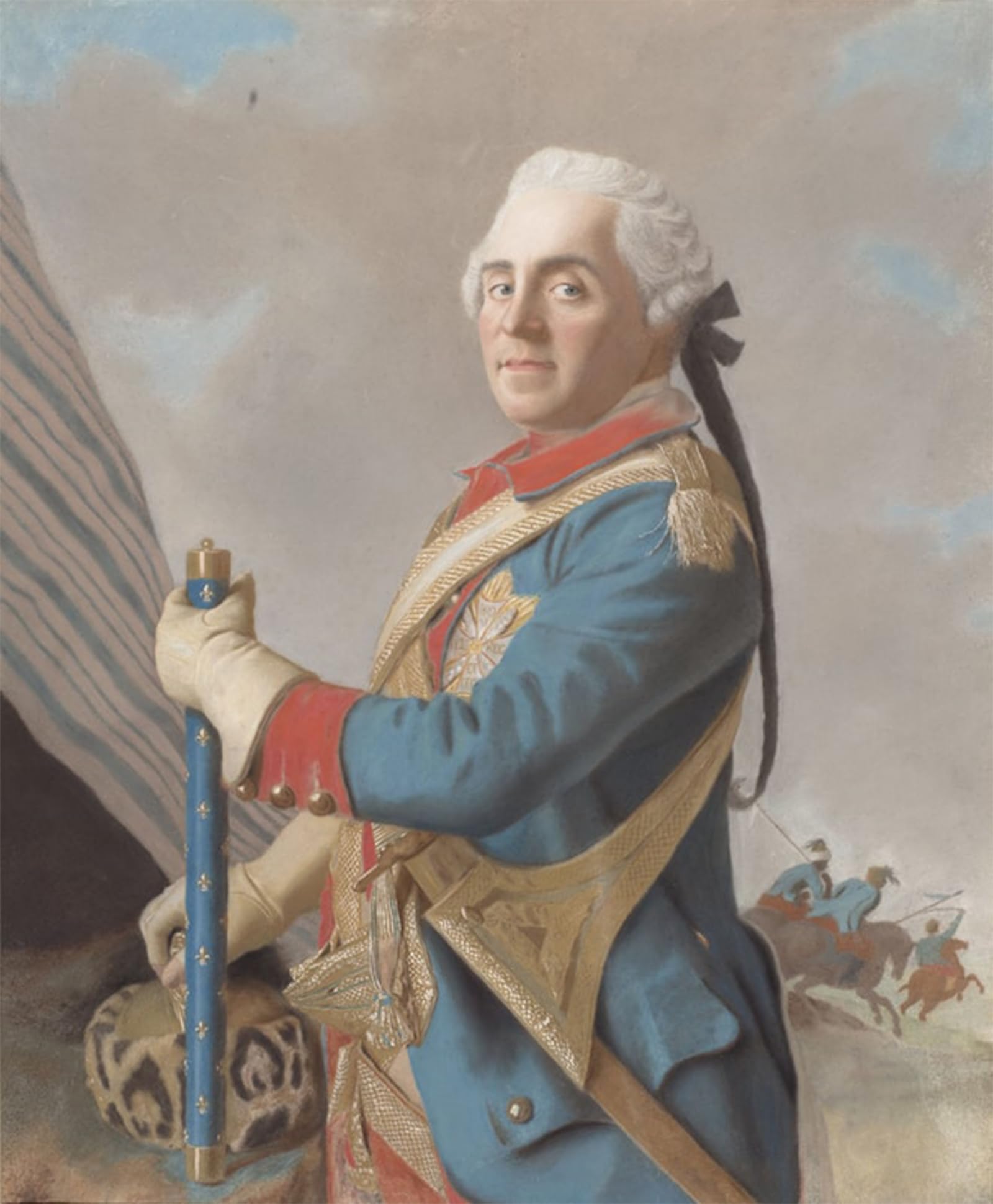 POSTERIIk Vintage Print Pop Art Landscape Artwork Portret Van Moritz Graf Von Sachsen by Jean-etienne Liotard Art Prints for Office Home Decor 60x90cm