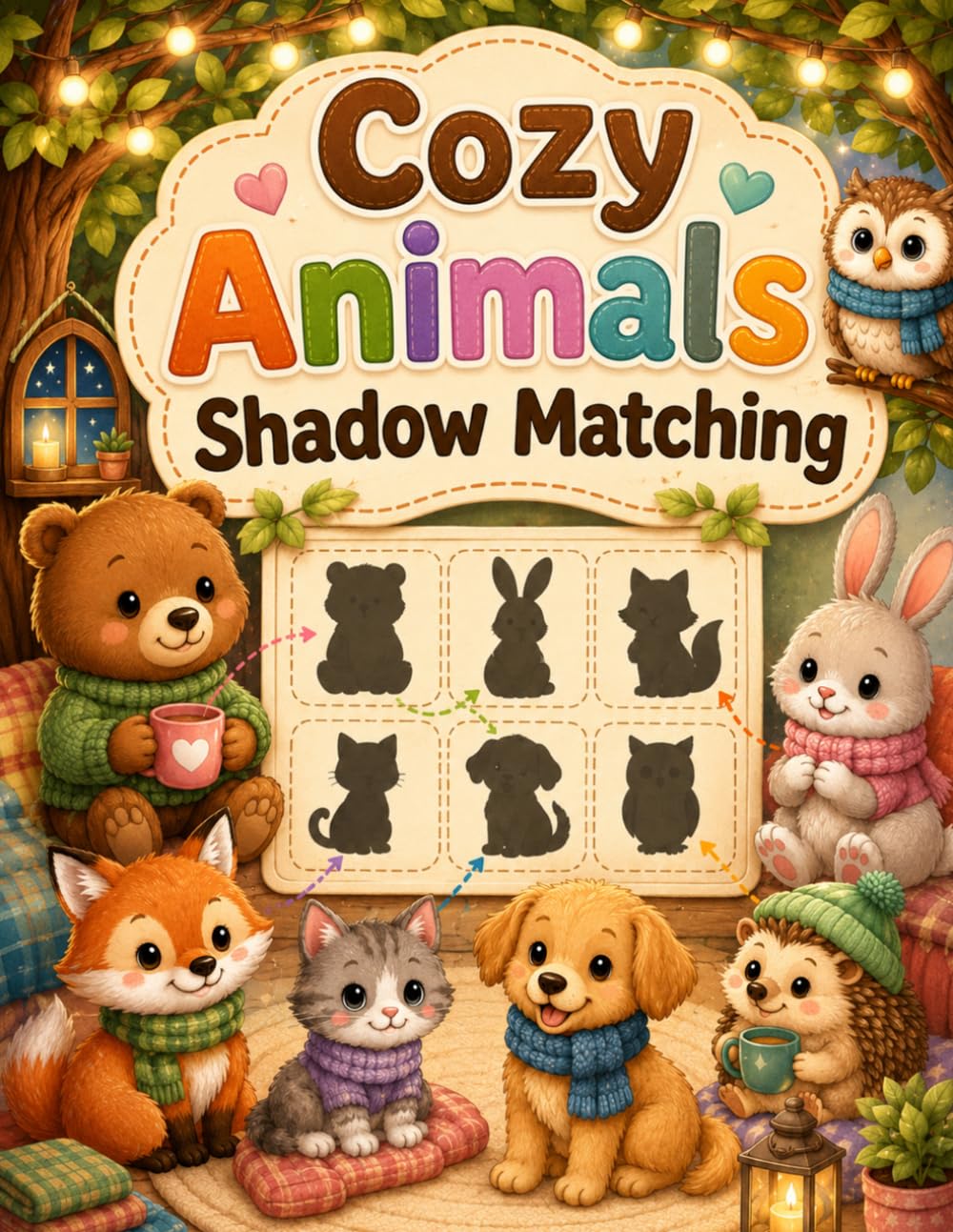 Cozy Animals Shadow Matching: An Engaging Early Learning Activity Book to Boost Focus and Visual Skills