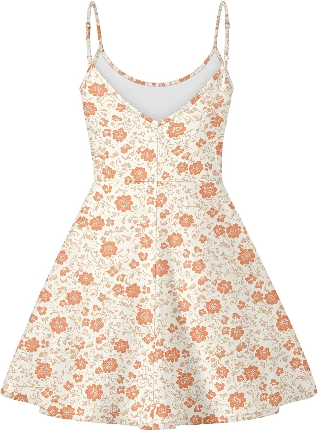 Womens Sundresses Spaghetti Strap Floral A Line Empire Waist Summer Fashion Hawaiian Cute Boho Casual Mini Dress - Image 3