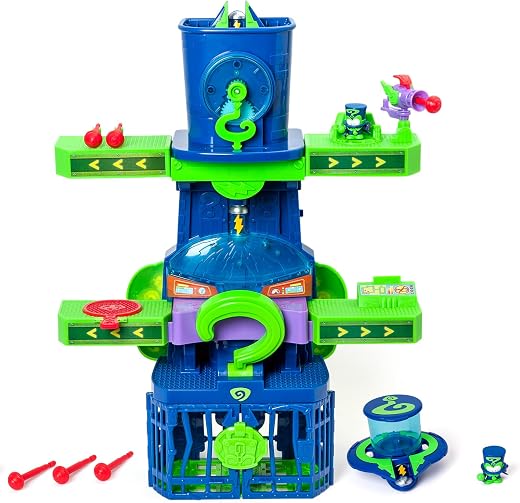 🚫 [CADUCADO] 🔥 SUPERTHINGS KAZOOM Power – Enigma Tower. Torre de Enigma de la Serie de TV “Kazoom Power”. Contiene 1 Enigma Tower,1 Enigma Exclusivo,1 aeronave,1 prisión,1 catapulta,1 Disparador y 3 proyectiles