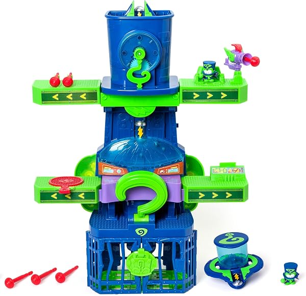 SUPERTHINGS KAZOOM Power – Enigma Tower. Torre de Enigma de la Serie de TV “Kazoom Power”. Contiene 1 Enigma Tower,1 Enigma Exclusivo,1 aeronave,1 prisión,1 catapulta,1 Disparador y 3 proyectiles - 1
