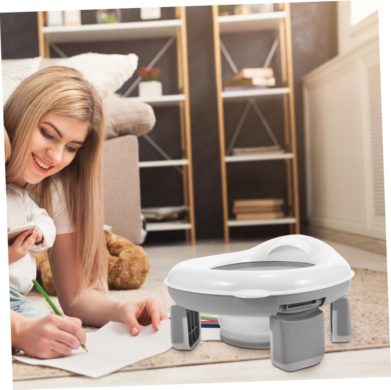 Portable Potty Training Seat for Lightweight Travel Toilet for Boys Easy to Carry for Outdoor Use Durable Tpe Material Compact Design for Convenient Storage