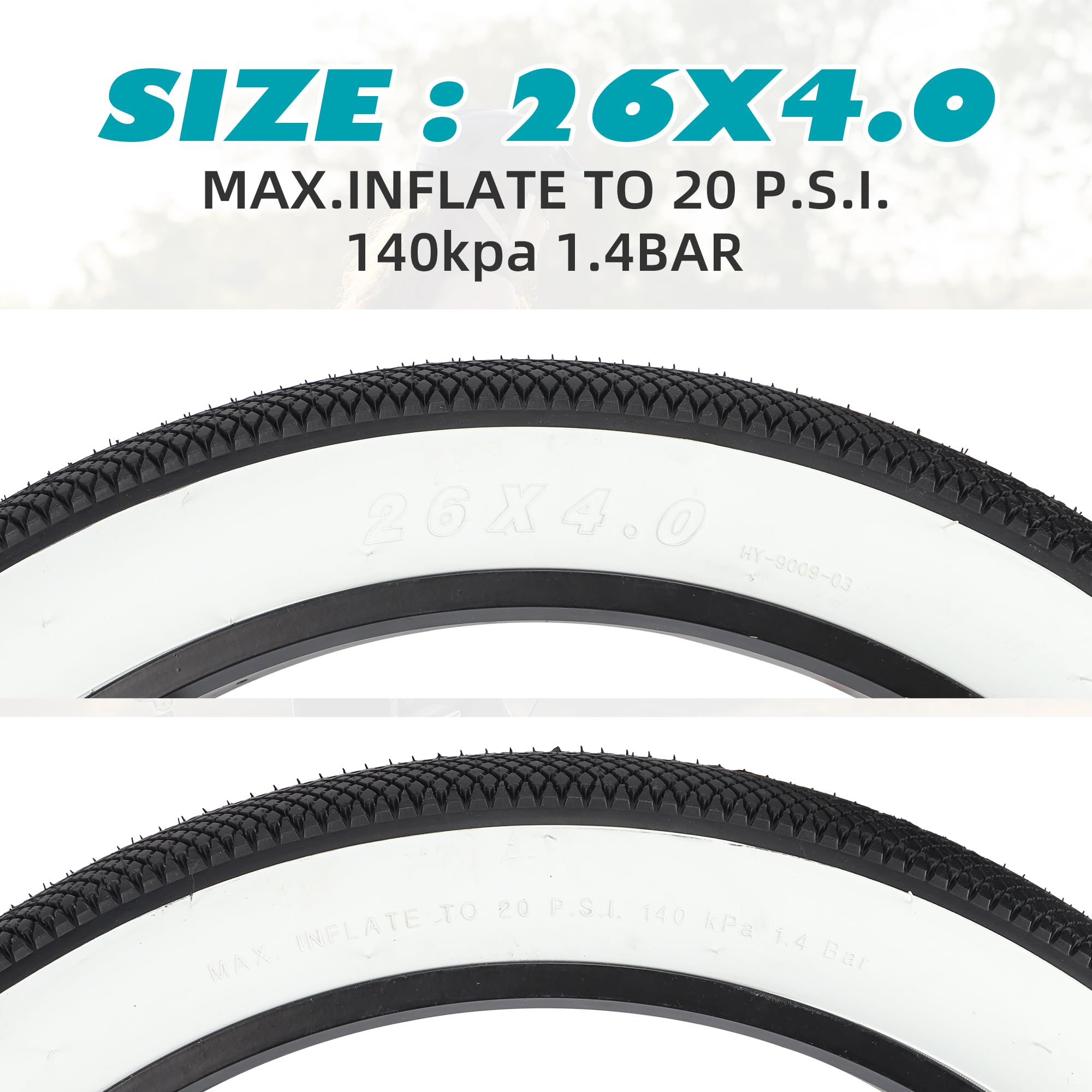 ZUKKA 2 stuks banden voor e-bike, 26 inch, Heavy Duty, opvouwbaar, vettig, 26 x 4,0, fietsbekleding en 2 stuks, 26 inch buis, 26 x 4,0, voor banden