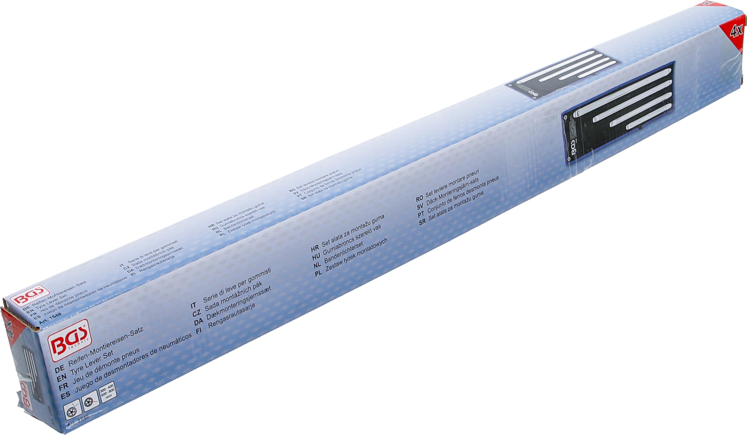 BGS 1548 | Serie di leve per gommisti | 300 - 400 - 500 - 600 mm | 4 pz.