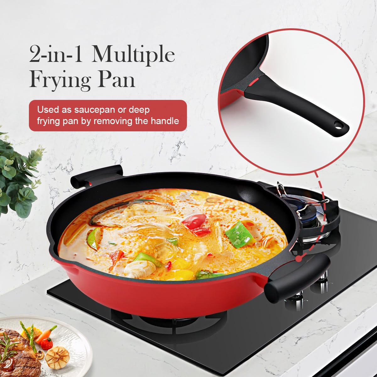 AIKENBBKK 14 Inch Nonstick Frying Pan -2