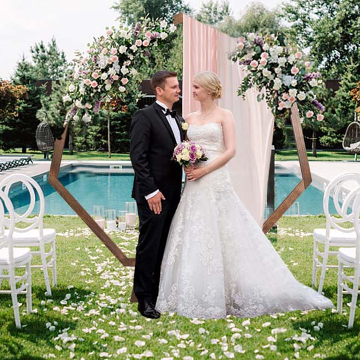 7.2FT Large Wooden Arch Wedding Arch Suitable for Indoor and Outdoor use Backdrop Stand Rustic Farmhouse Theme Event Birthday Reception Party Photo Booth Brown