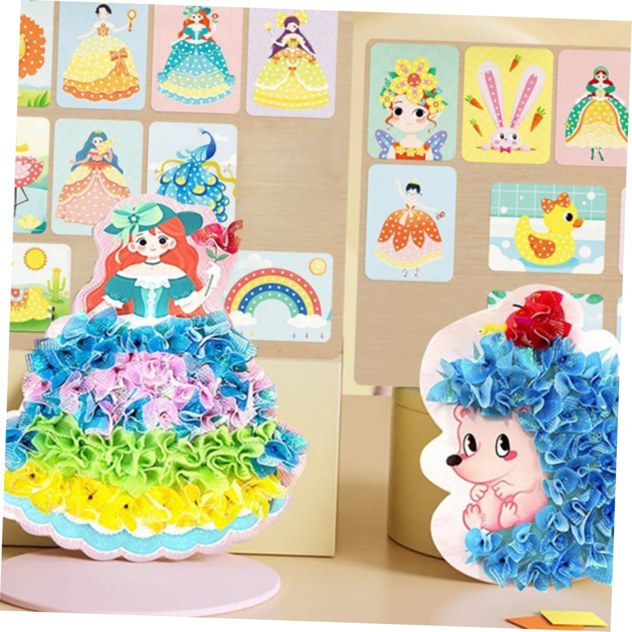 FONDOTIN Kit Puntura Artistica per Ragazzo Ragazza, Set Fai da Te 1 Pezzo | Tessuto in Cotone Perlato, Plastico Leggero, Uso Manuale per Attività Creative