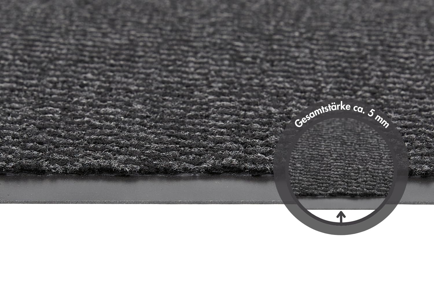 andiamo Fußmatte Easy - Schmutzfangmatte, Türmatte & Fussmatte für den Eingangsbereich - Läufer Flur nimmt Schmutz effektiv auf - 120 x 180 cm in Anthrazit