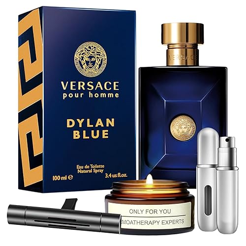 Dylan - Colonia azul para hombre, botella de 3.4 onzas, auténtico Eau de Toilette en aerosol con sofisticada fragancia cítrica y almizcle, paquete
