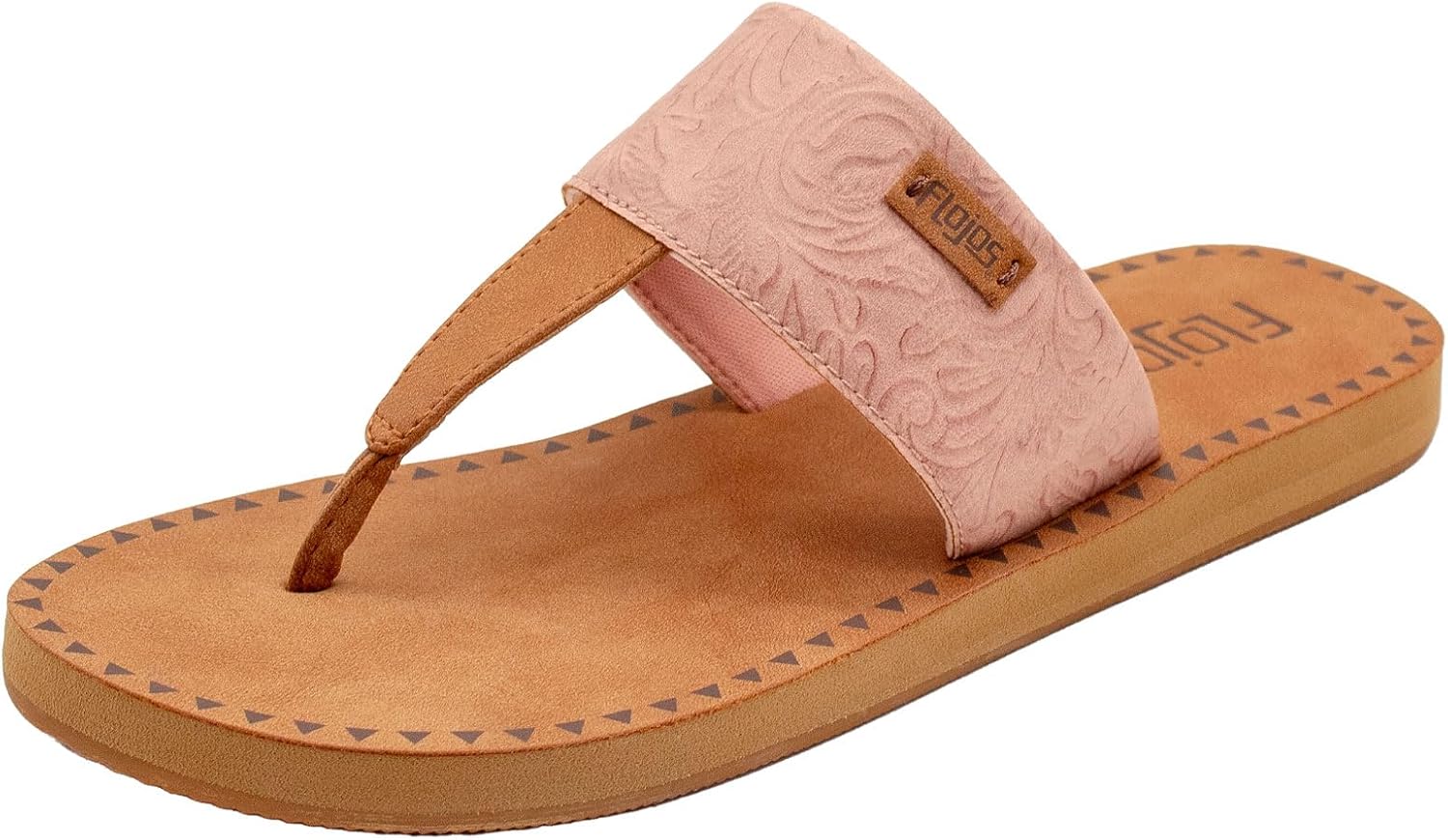 Flojos Women's Grace Flat Sandal, Aqua Artisan, 7