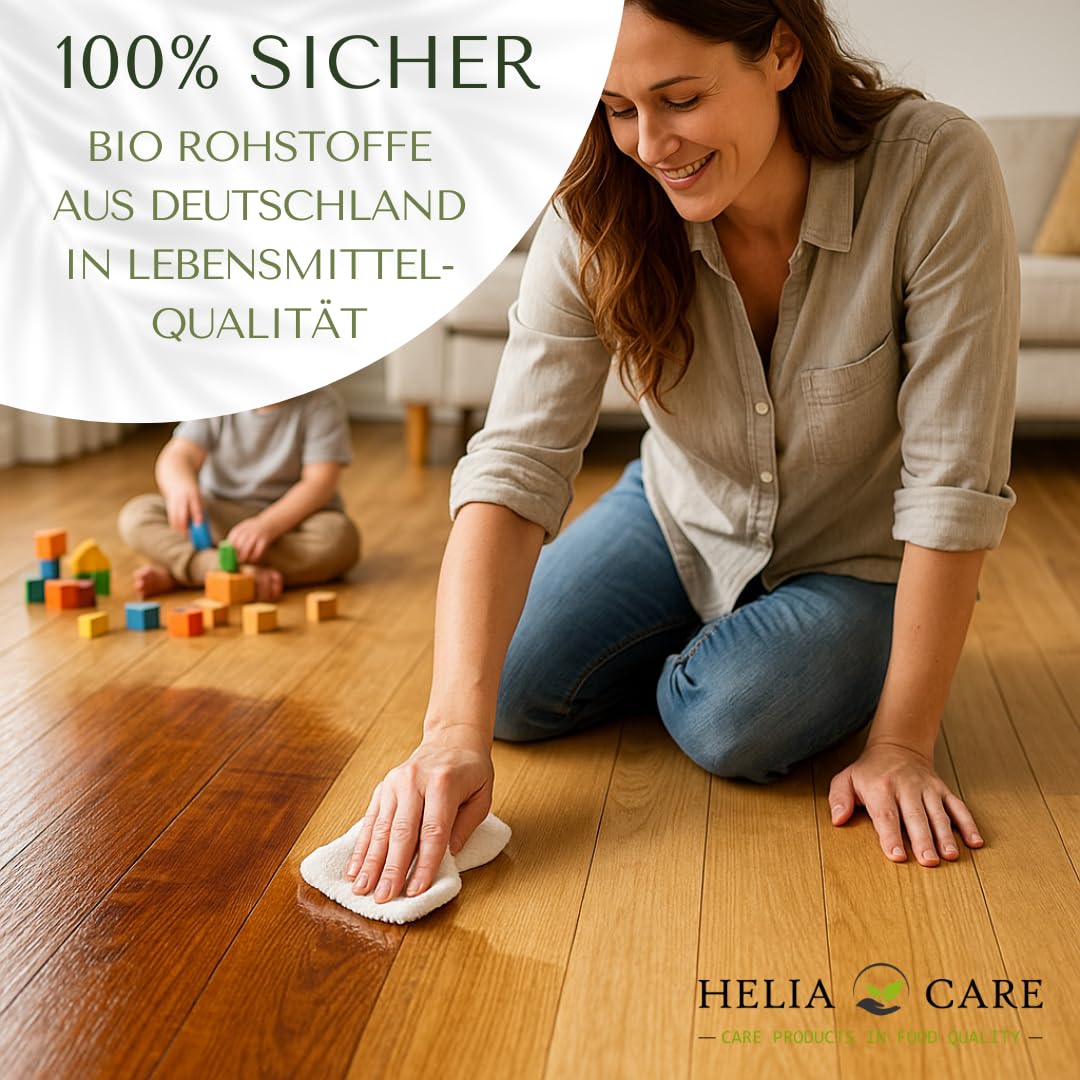 Bio olej do drewna "Heavy Duty" (0,75 l) – 100% naturalny olej do drewna do parkietu – bez chemikaliów – bezbarwny olej do parkietu – Made in Germany (0,75 l)