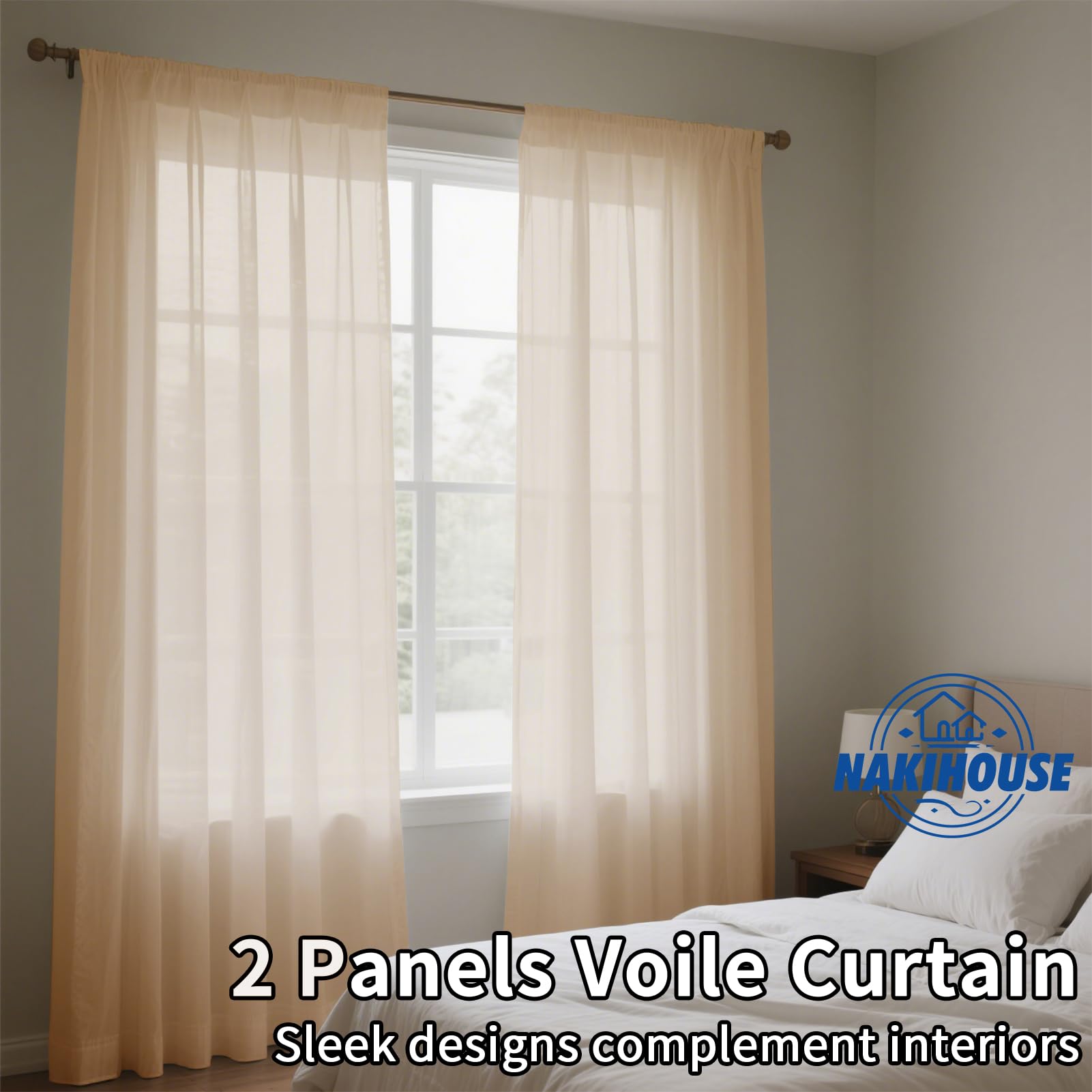NAKIHOUSE Voile Curtain - Image 2