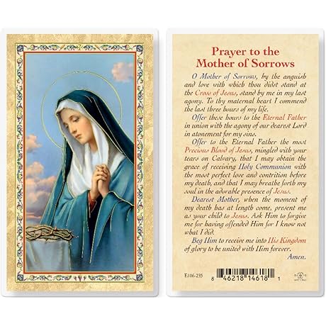 Our Lady of Sorrows Prayer Card: A Sacred Guide to Devotion and Comfort