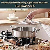 Vista 6 de Sartén para Saltear, Sartén para Saltear de Acero Inoxidable de Tres Capas de 7 Cuartos, Sartén Profunda para Freír de 12 Pulgadas con Tapa, Sartén