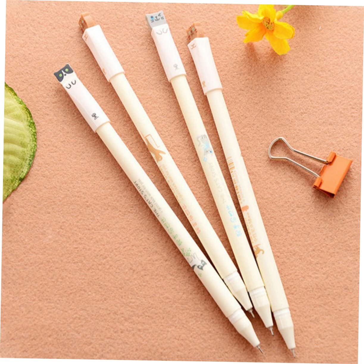 SHINEOFI 36pezzi Penne Gel Con Inchiostro Nero Extra Fine Cancelleria Kawaii Per Studenti e Amanti Dei Gatti