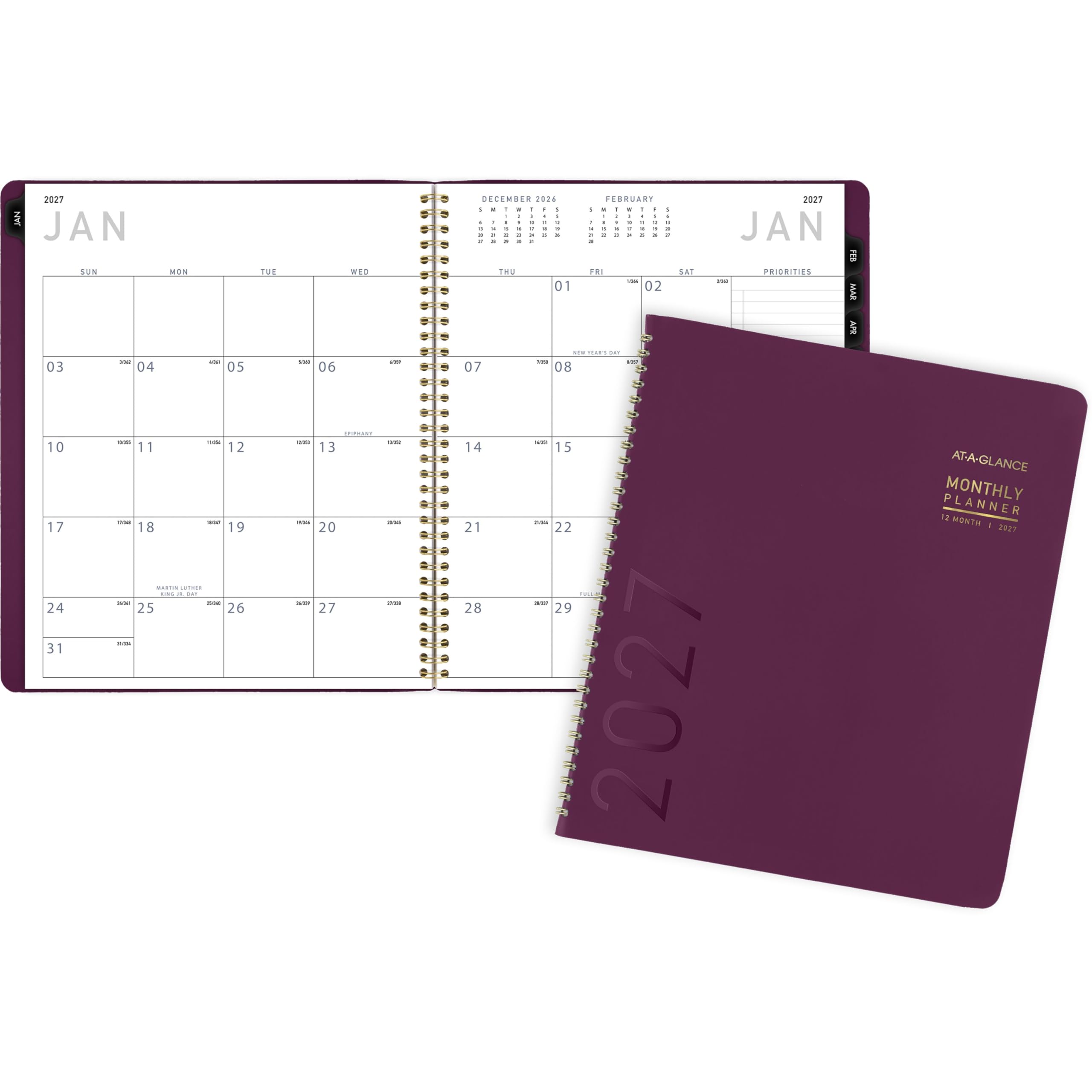 AT-A-GLANCE Agenda 2027, mensile, 22,9 x 27,9 cm, contemporaneo, viola (70250 x 1427)