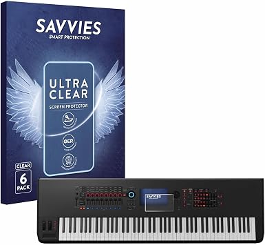 savvies 6 Pack Screen Protector Compatible with Yamaha Montage 8 Protection Film Clear