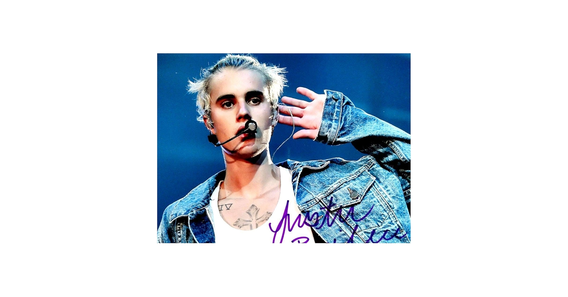 セール中…ジャスティン・ビーバー直筆サイン入り超大型写真…顔アップシリーズ ④ Amazon.co.jp: ジャスティンビーバー直筆サイン入り写真…顔