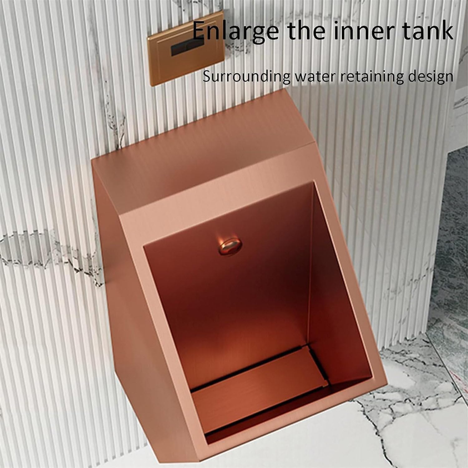 Orinatoio a Muro, orinatoio Commerciale per Uomo, orinatoio per Uomo a induzione Domestica, orinatoio, per Bar/aeroporto/Bagno pubblico dell'hotel Rosegold-Urinal