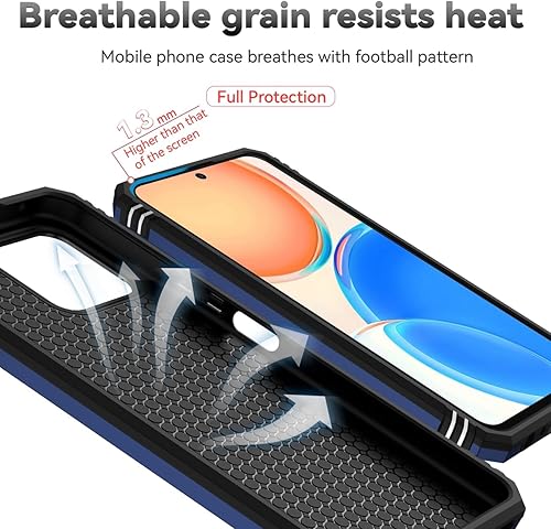 Miniatura 7 de Funda para Honor X8 (no compatible con X8 5G) TFY-LX1 con protector de pantalla de vidrio templado y cubierta de cámara deslizante, anillo magnético