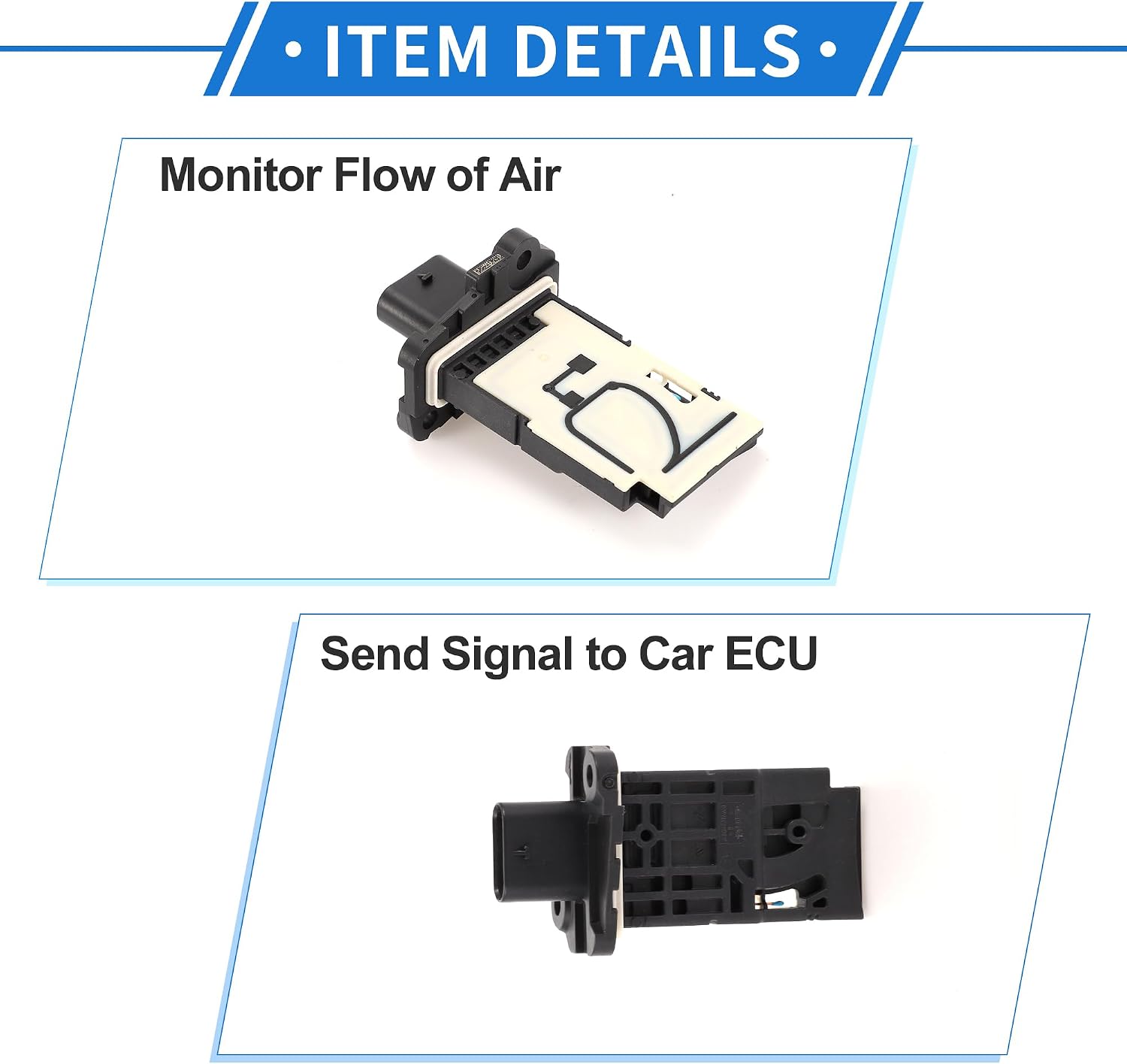 Mass Air Flow Sensor Meter Compatible for BMW X1 X2 X3 X4 X5 Mini 114 116,Durable Plastic Metal Black