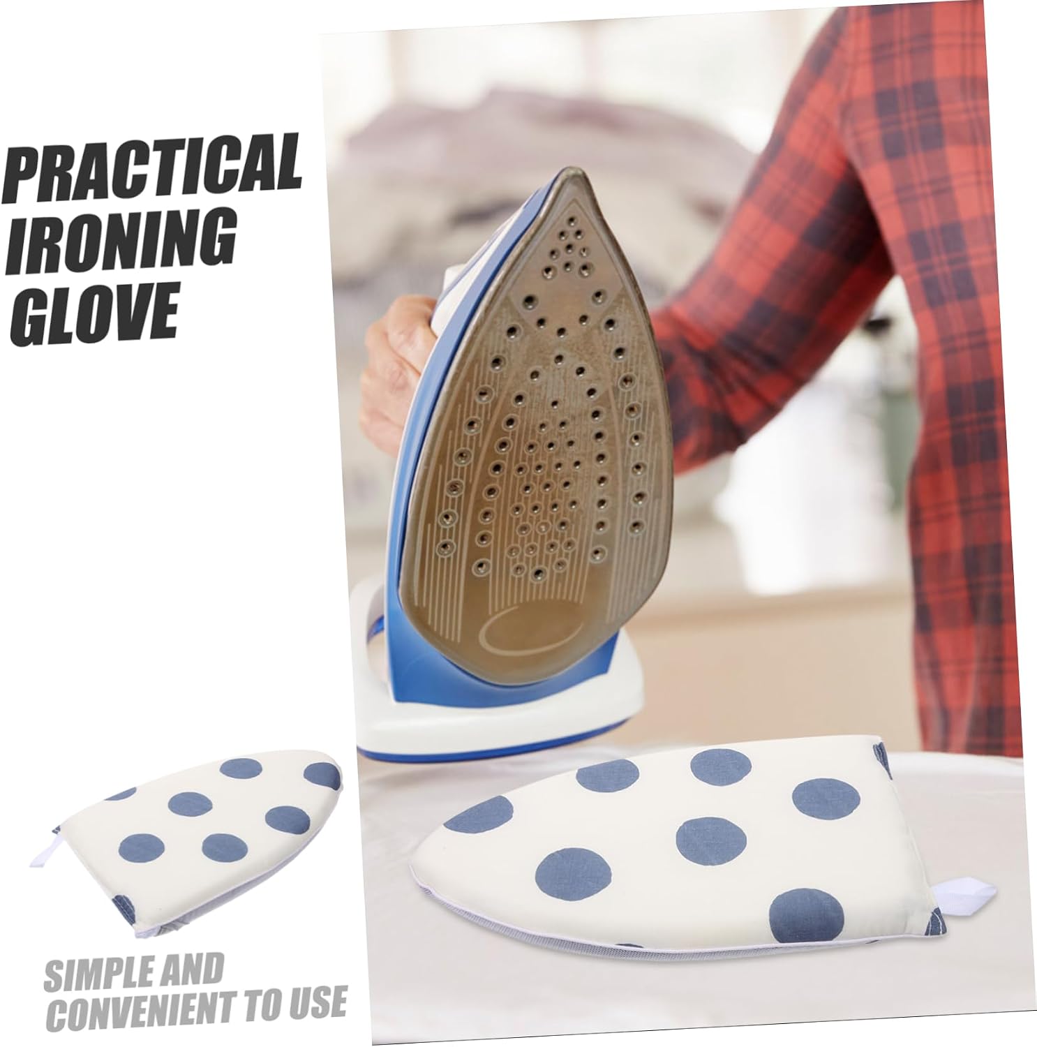 Garment Steamer Ironing Mitt Breathable Glove for Handheld Steaming Lightweight Compact Design for Shirts Coats Shirts