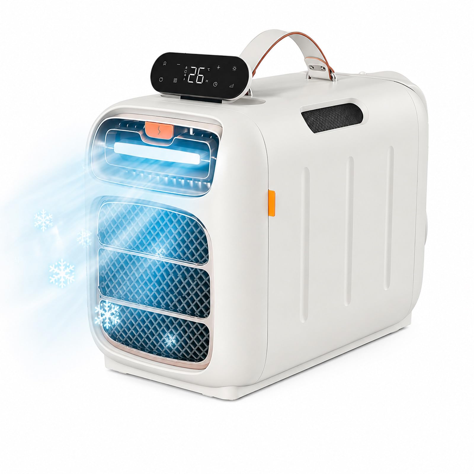 SHUMIAO Tent Air Conditioner Portable 5200 BTU, 1500W Fast Cooling AC with Dehumidifier & Quiet Night Mode, Compact Camping AC Unit for RV, Camper, Dorm, College Apartment, Truck Bed